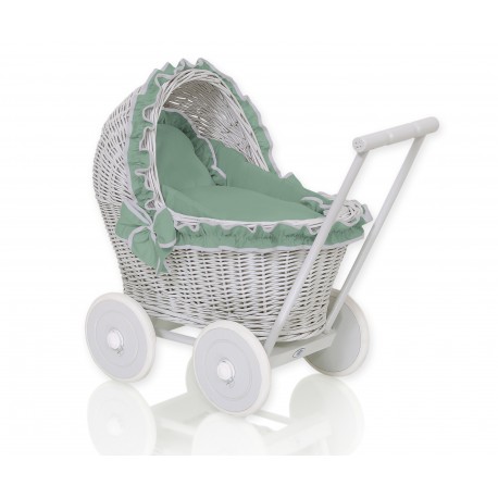 Wicker dolls pram