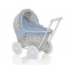 Wicker dolls pram