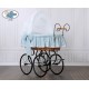 Wicker Crib Moses basket Vintage Retro - Blue