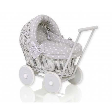 Wicker dolls pram