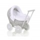 Wicker dolls pram