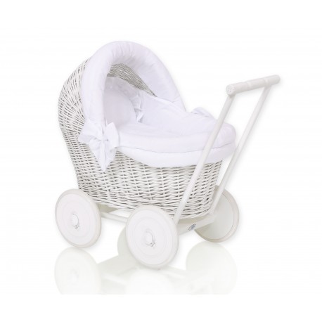 Wicker dolls pram