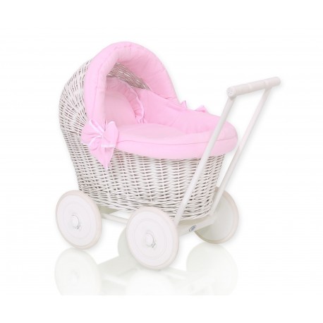 Wicker dolls pram