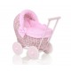 Wicker dolls pram