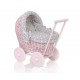 Wicker dolls pram