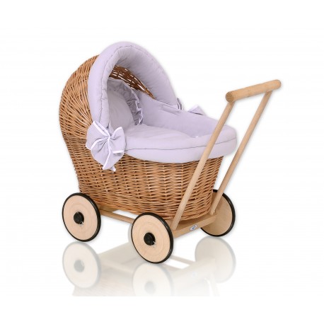 Wicker dolls pram