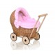 Wicker dolls pram