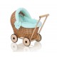 Wicker dolls pram