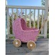 Wicker dolls pram