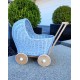 Wicker dolls pram