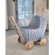 Wicker dolls pram