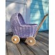 Wicker dolls pram