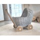 Wicker dolls pram