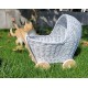 Wicker dolls pram