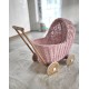 Wicker dolls pram