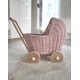 Wicker dolls pram