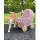 Wicker dolls pram