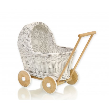 Wicker dolls pram