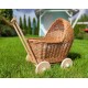 Wicker dolls pram