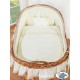 Wicker crib cradle moses basket Carine - Cream