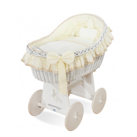 Wicker crib cradle moses basket Carine - Cream