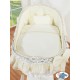 Wicker crib cradle moses basket Carine - Cream