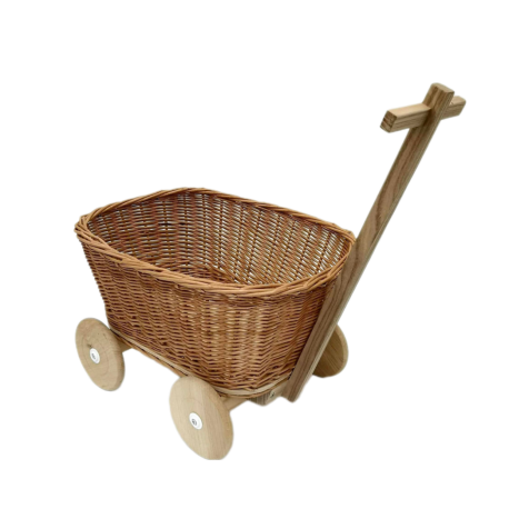 Wicker toy wagon