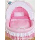 Wicker crib cradle moses basket Bellamy - Pink