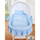 Wicker Crib Glamour - Blue-White