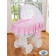 Wicker Crib Glamour - Pink-White