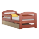 Pine wood bed Kam3 with drawer 180x80 cm