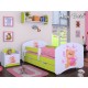 Toddler junior bed Happy Green Collection with drawer and mattress 140x70 cm
