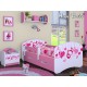 Toddler junior bed Happy Pink Collection with drawer and mattress 140x70 cm