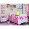 Toddler junior bed Happy Pink Collection with drawer and mattress 140x70 cm