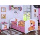 Toddler junior bed Happy Pink Collection with drawer and mattress