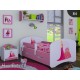 Toddler junior bed Happy Pink Collection with drawer and mattress