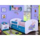 Toddler junior bed Happy Blue Collection with drawer and mattress 140x70 cm