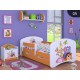 Toddler junior bed Happy Orange Collection with drawer and mattress