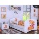 Toddler junior bed Girls Drawings Collection with drawer and mattress 140x70 cm