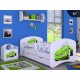 Toddler junior bed Boys Drawings Collection with drawer and mattress 140x70 cm