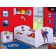 Toddler junior bed Boys Drawings Collection with drawer and mattress 140x70 cm
