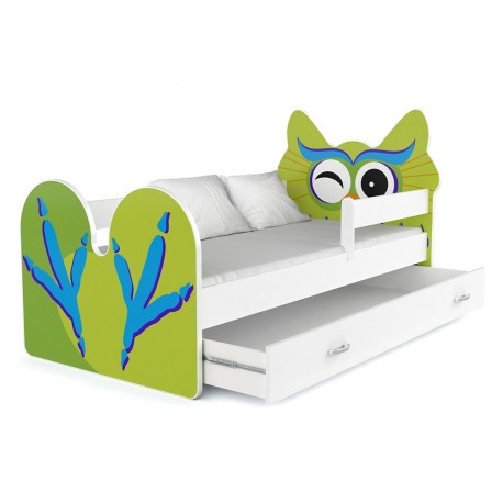 Toddler junior bed Owl with drawer
