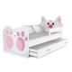 Toddler junior bed Kitty with drawer