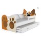 Toddler junior bed Doggie with drawer
