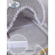 Wicker Crib Moses basket Vintage Retro - Grey-White